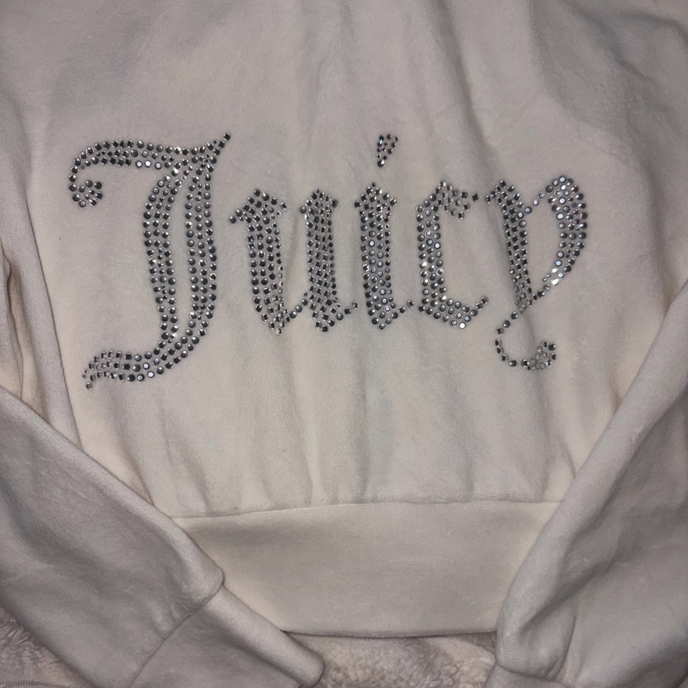 Juicy Couture Cream Zip-Up Hoodie